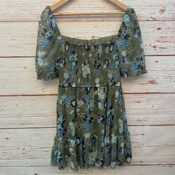 Wilfred Laken Short Sleeve Mini Dress in Sage Frost/Blues Sz M - Picture 12 of 16